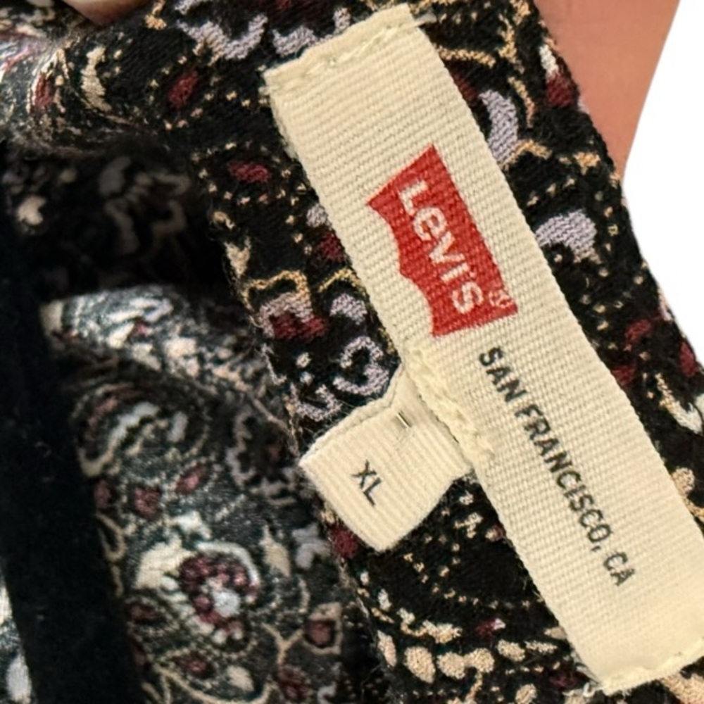 Levi's Black Floral Midi Dress - Picture 5 of 7